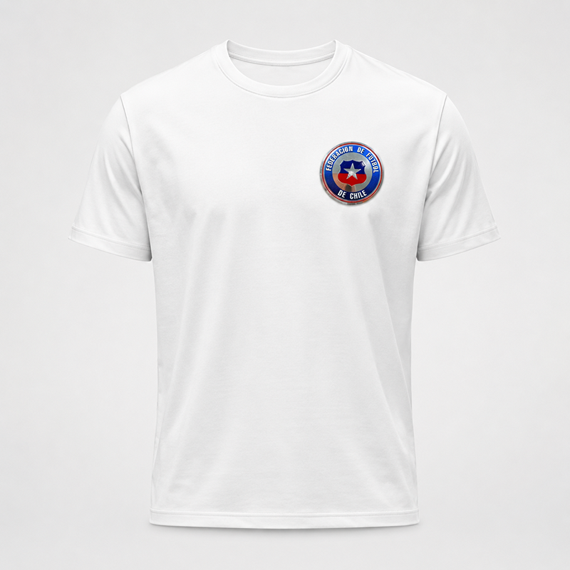 Glossy metallic silver chrome TPU DTF film logo on high-end apparel